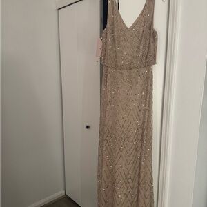 Elegant Beaded Evening Gown